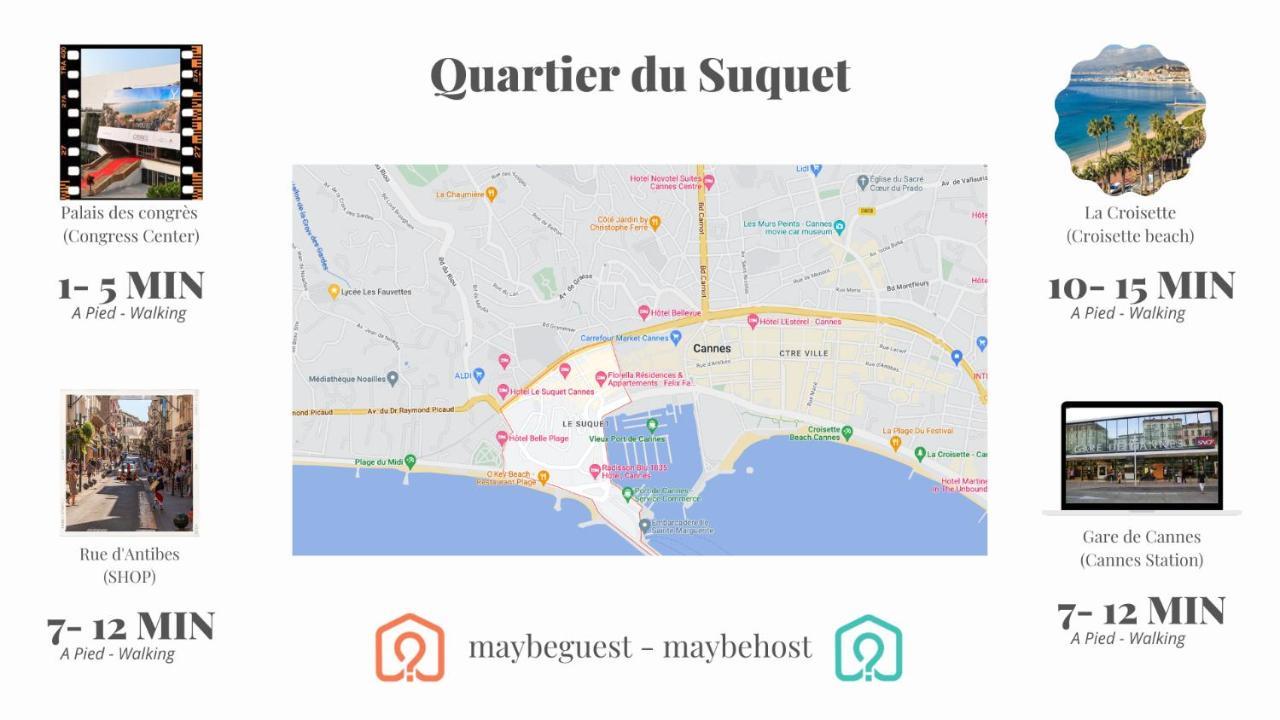C054-Bel Appartement Lumineux Au Coeur Du Suquet Канны Экстерьер фото